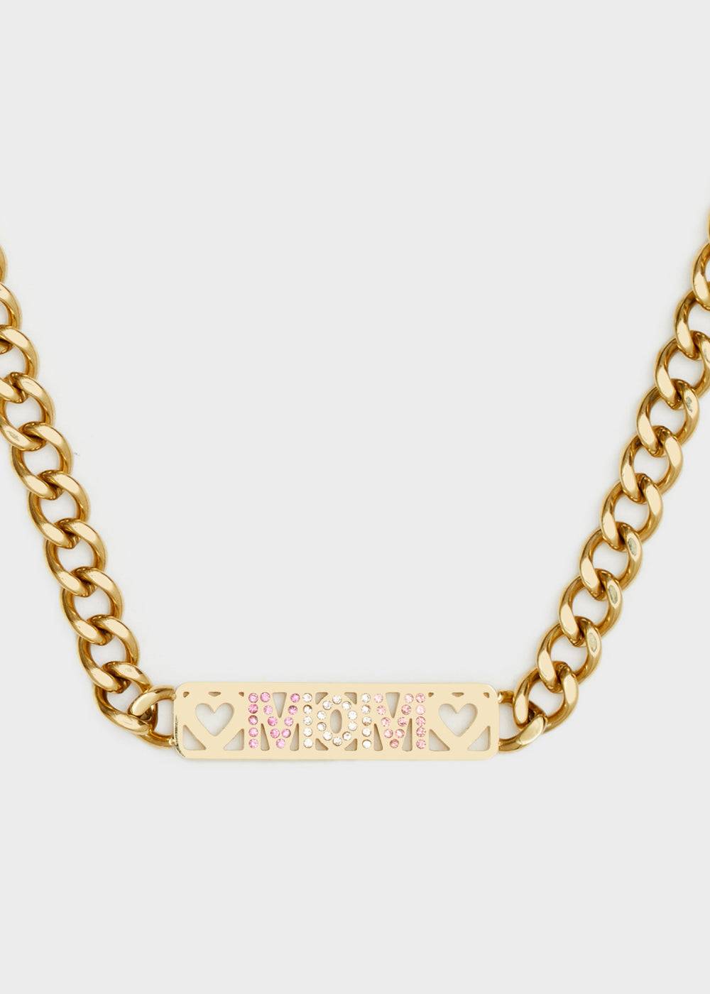 Nalí 14KT GOLD PLA. S. STEEL MOM NECKLACE In Saldo