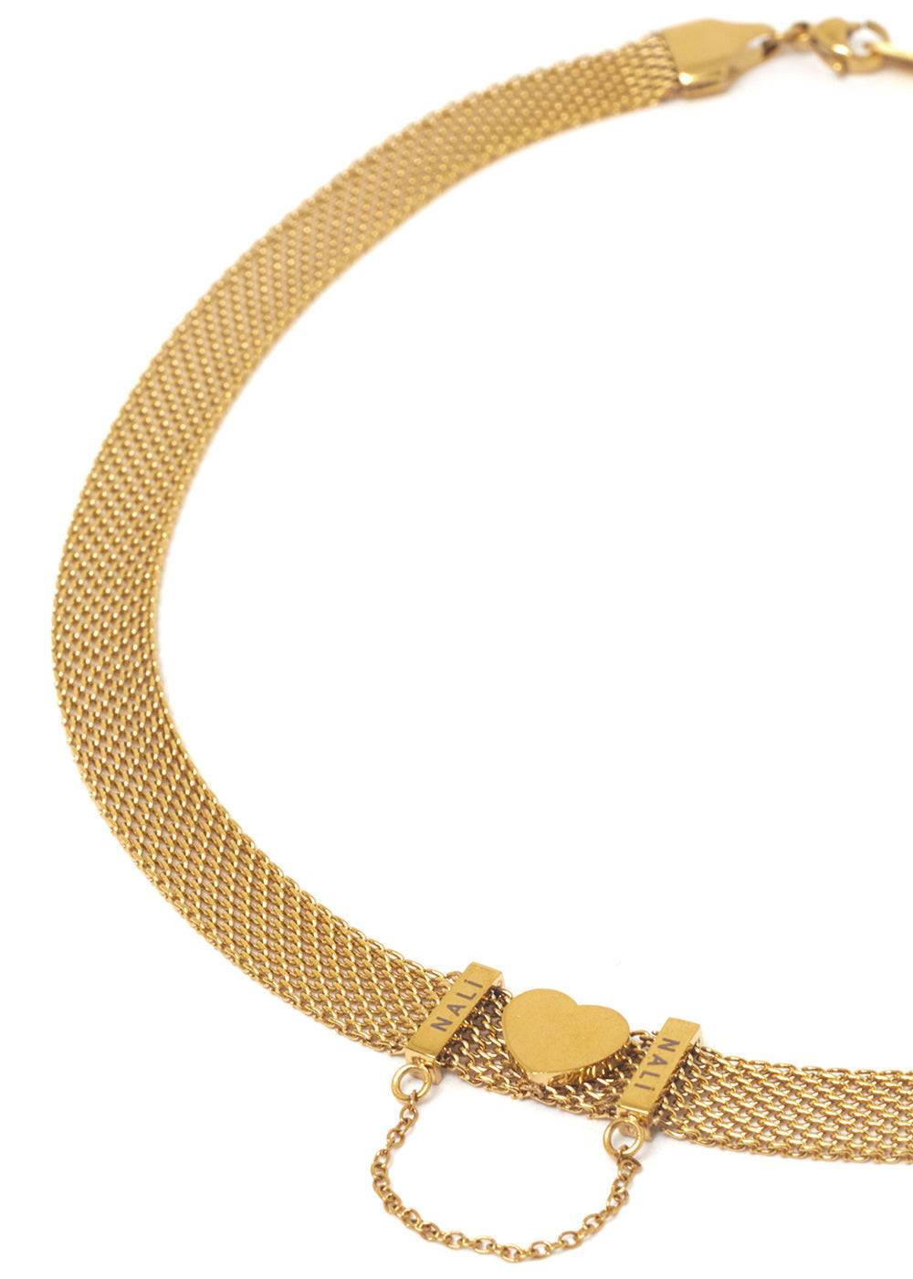 Nalí HEART NECKLACE IN STAINLESS STEEL Moda