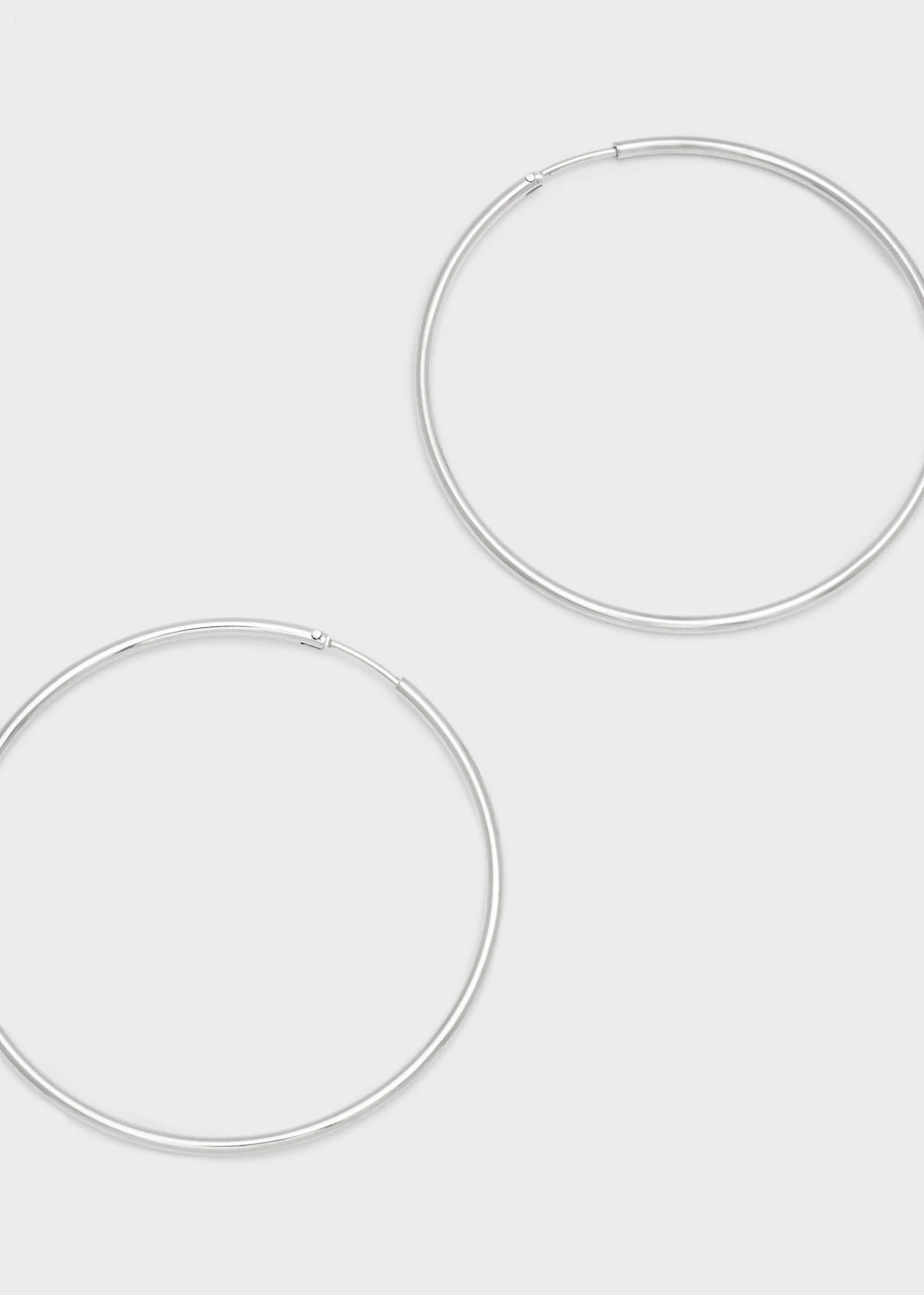 Nalí LILA SILVER MEDIUM HOOP EARRINGS S.STEEL Italy