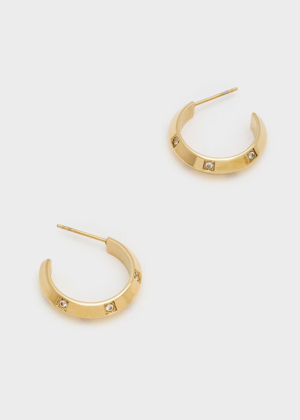 Nalí 14KT GOLD PLA. S.STEEL OPEN HOOP EARRINGS 2025