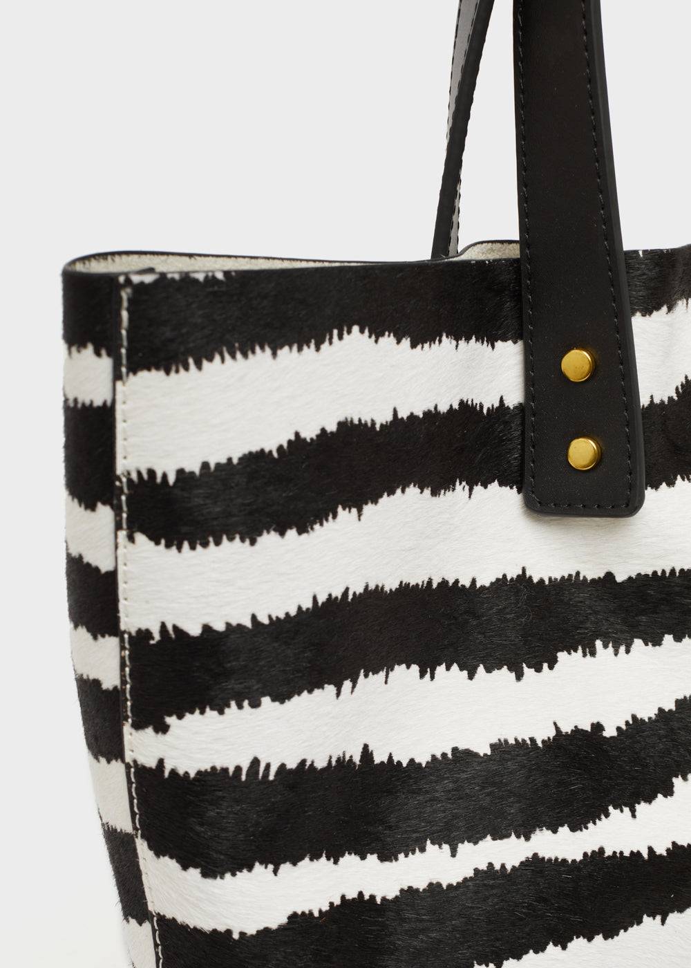 Nalí DESIRE TOTE BAG IN REAL LEATHER ZEBRA Vendita