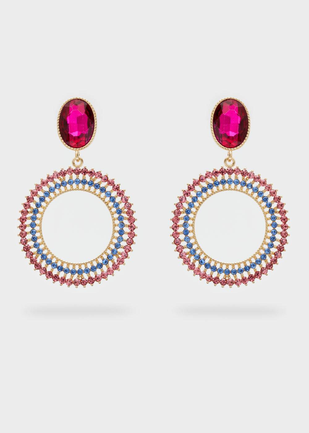 Nalí SILVY PENDANT EARRINGS W/ STONES + COLORS Qualità Garantita