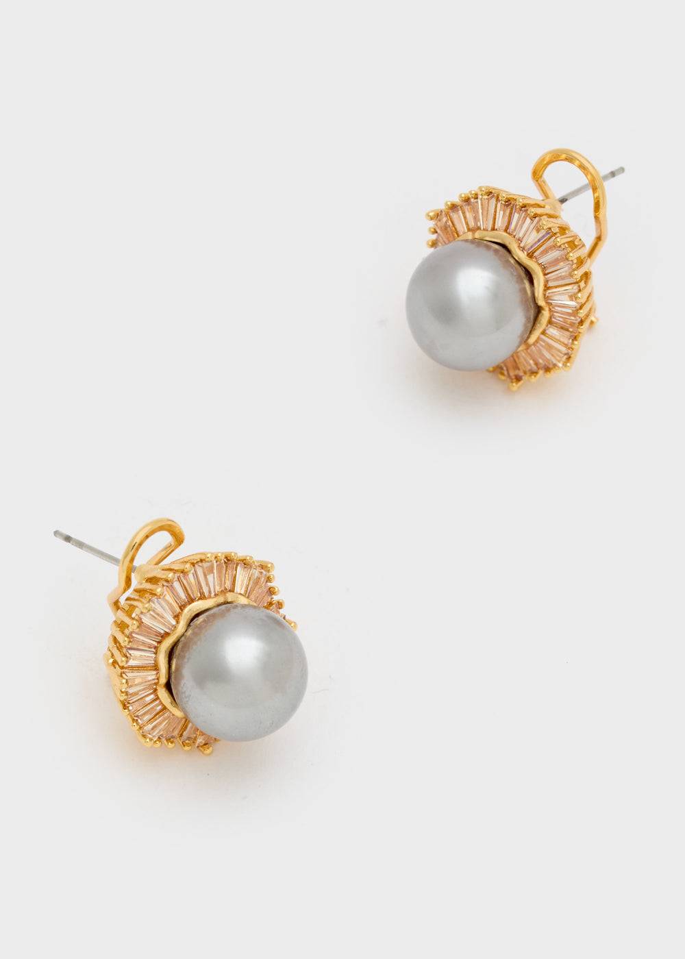 Nalí PATRIZIA CLIP+PIN EARRINGS W/ PEARL + COLORS Negozi Online