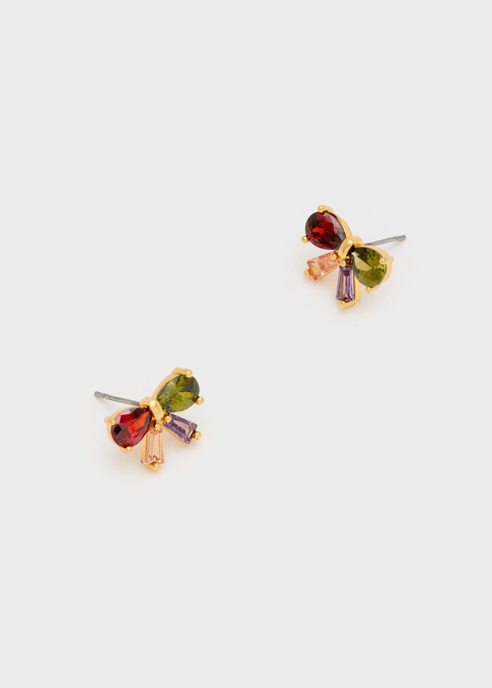 Nalí BOW LOBE EARRINGS ZIRCONS + COLORS Fino Al -60%