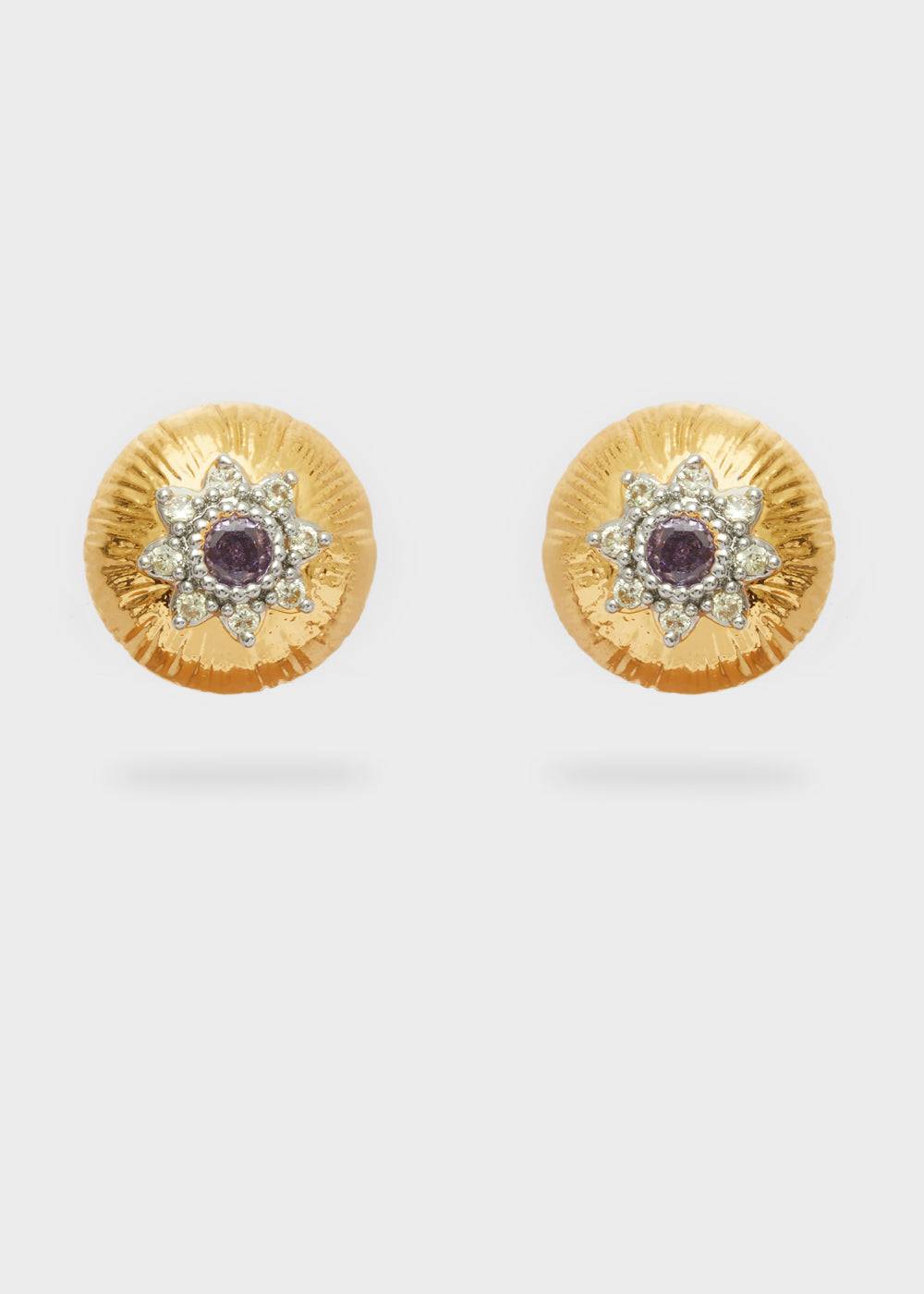 Nalí OLGA LOBE EARRINGS FUCHSIA ZIRCON + COLORS Shopping Online