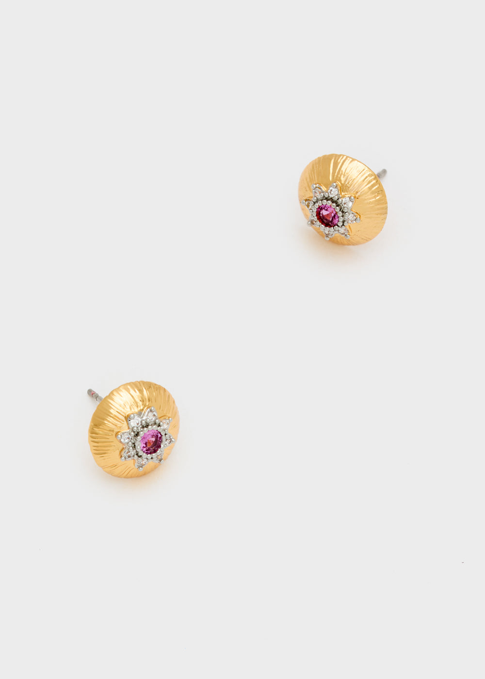 Nalí OLGA LOBE EARRINGS FUCHSIA ZIRCON + COLORS Shopping Online