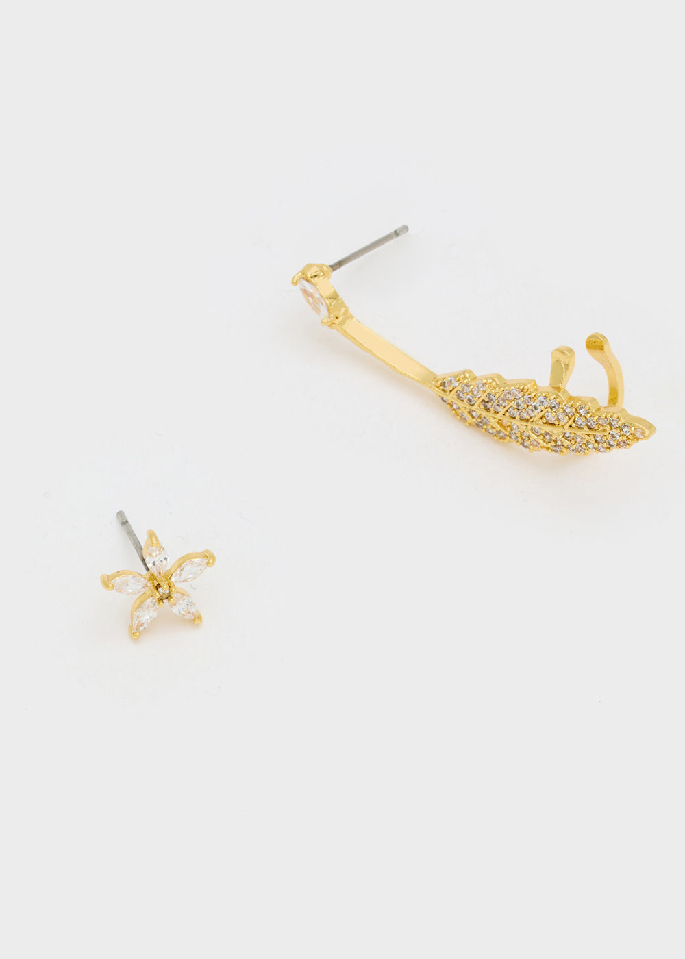 Nalí GOLD EARCUFF EARRINGS ARROW W/ STONES + COLORS Affare Del Giorno