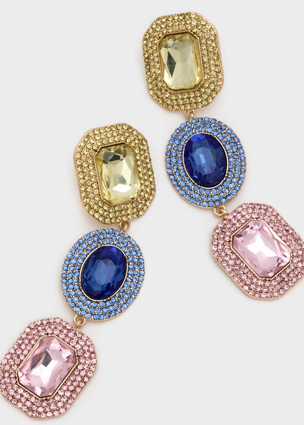 Nalí ADELE LONG EARRINGS W/ MULTI STONES + COLORS Novità