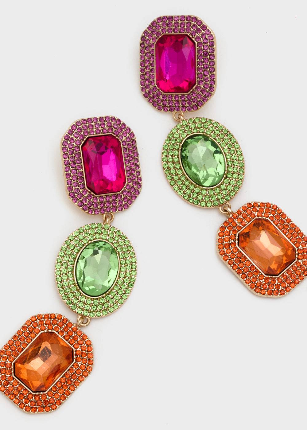 Nalí ADELE LONG EARRINGS W/ MULTI STONES + COLORS Novità