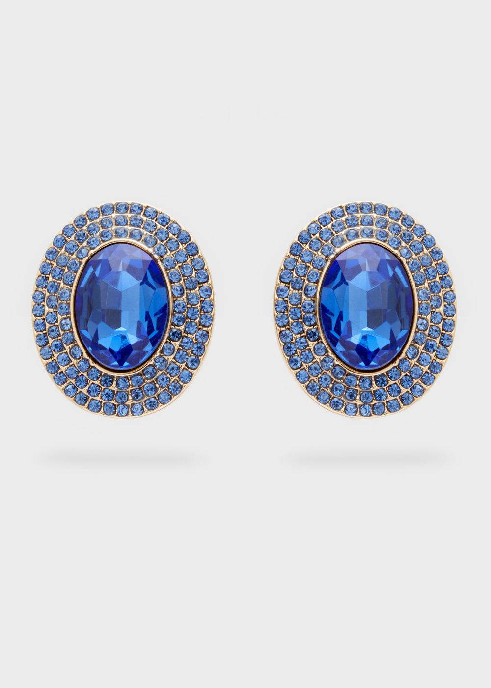 Nalí ADELE OVAL EARRINGS W/ STONES + COLORS Presa
