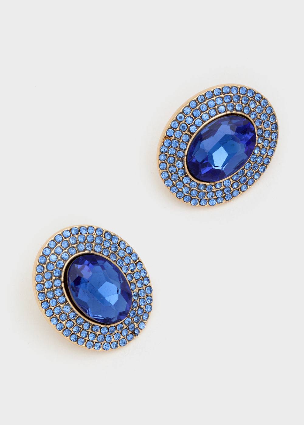 Nalí ADELE OVAL EARRINGS W/ STONES + COLORS Presa