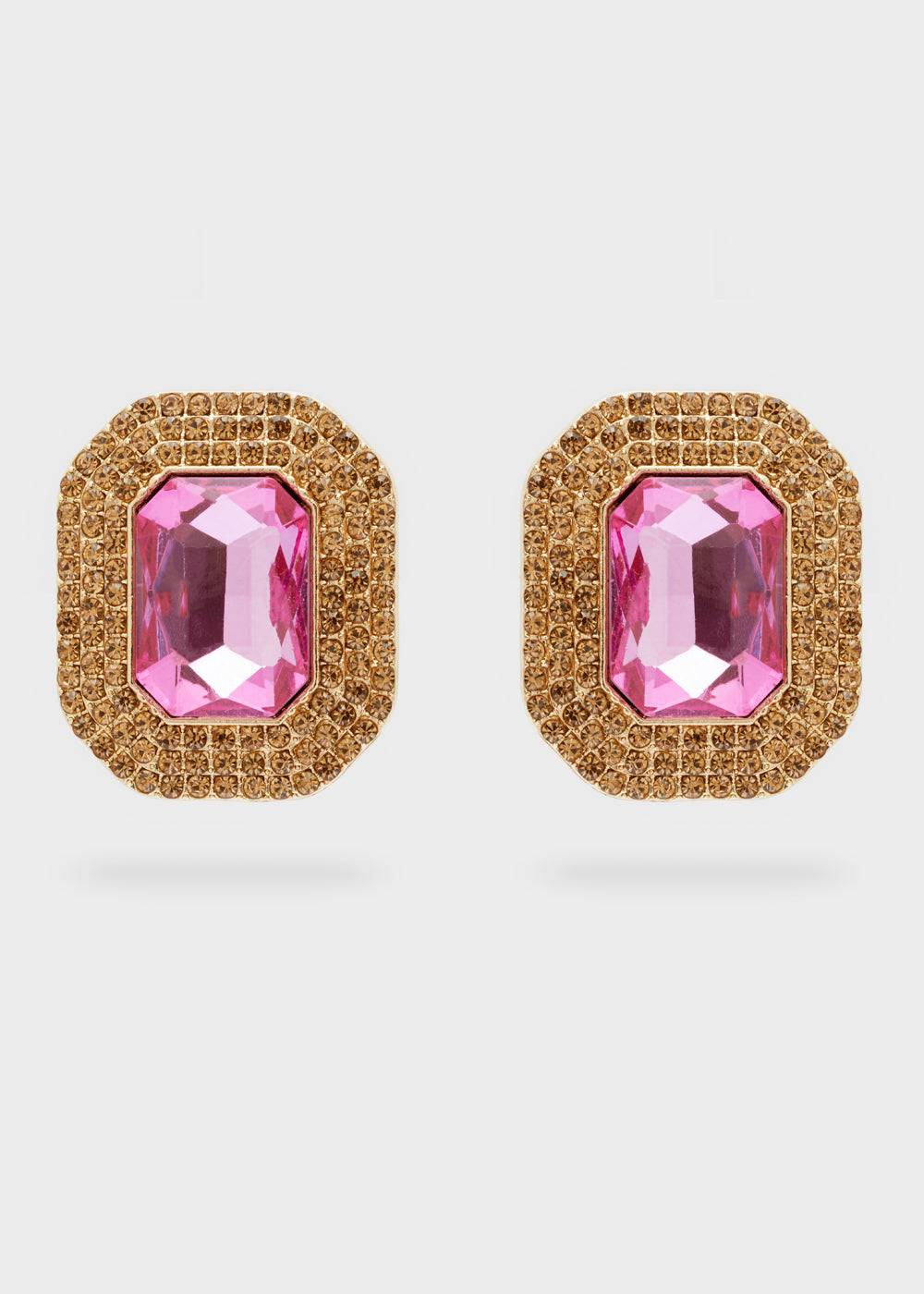 Nalí ADELE SQUARE EARRINGS W/ STONES + COLORS Sconto