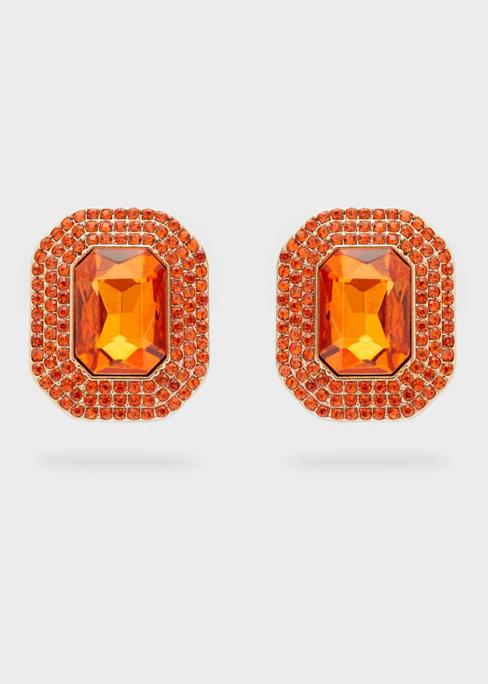 Nalí ADELE SQUARE EARRINGS W/ STONES + COLORS Sconto