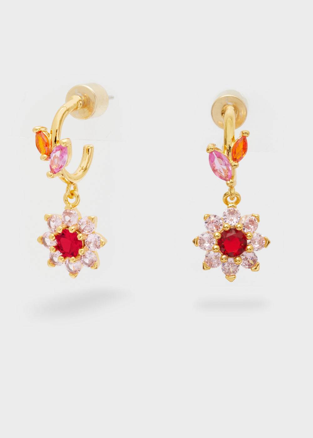 Nalí CELIA HOOP EARRINGS W/ FLOWER + COLORS Offerte