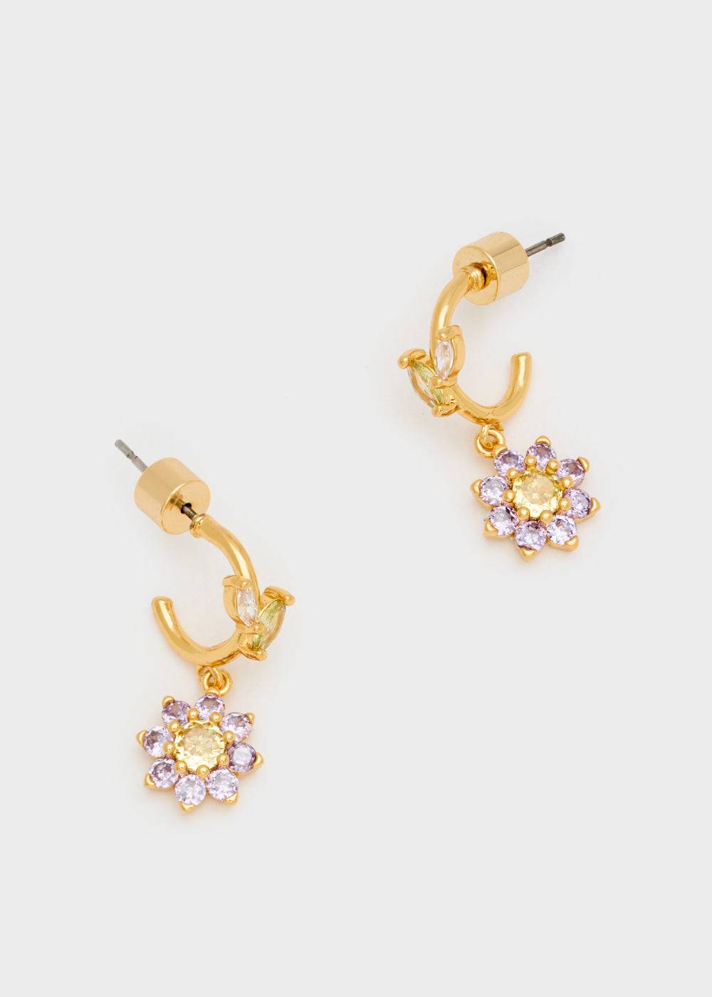 Nalí CELIA HOOP EARRINGS W/ FLOWER + COLORS Offerte