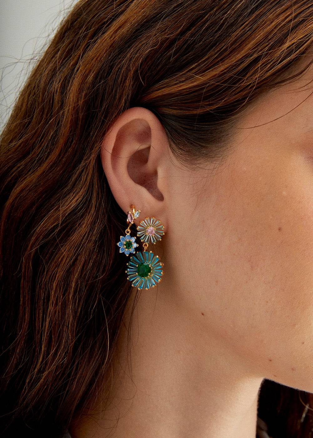 Nalí MARGHERITA EARRINGS W/ ZIRCONS + COLORS Hotsell