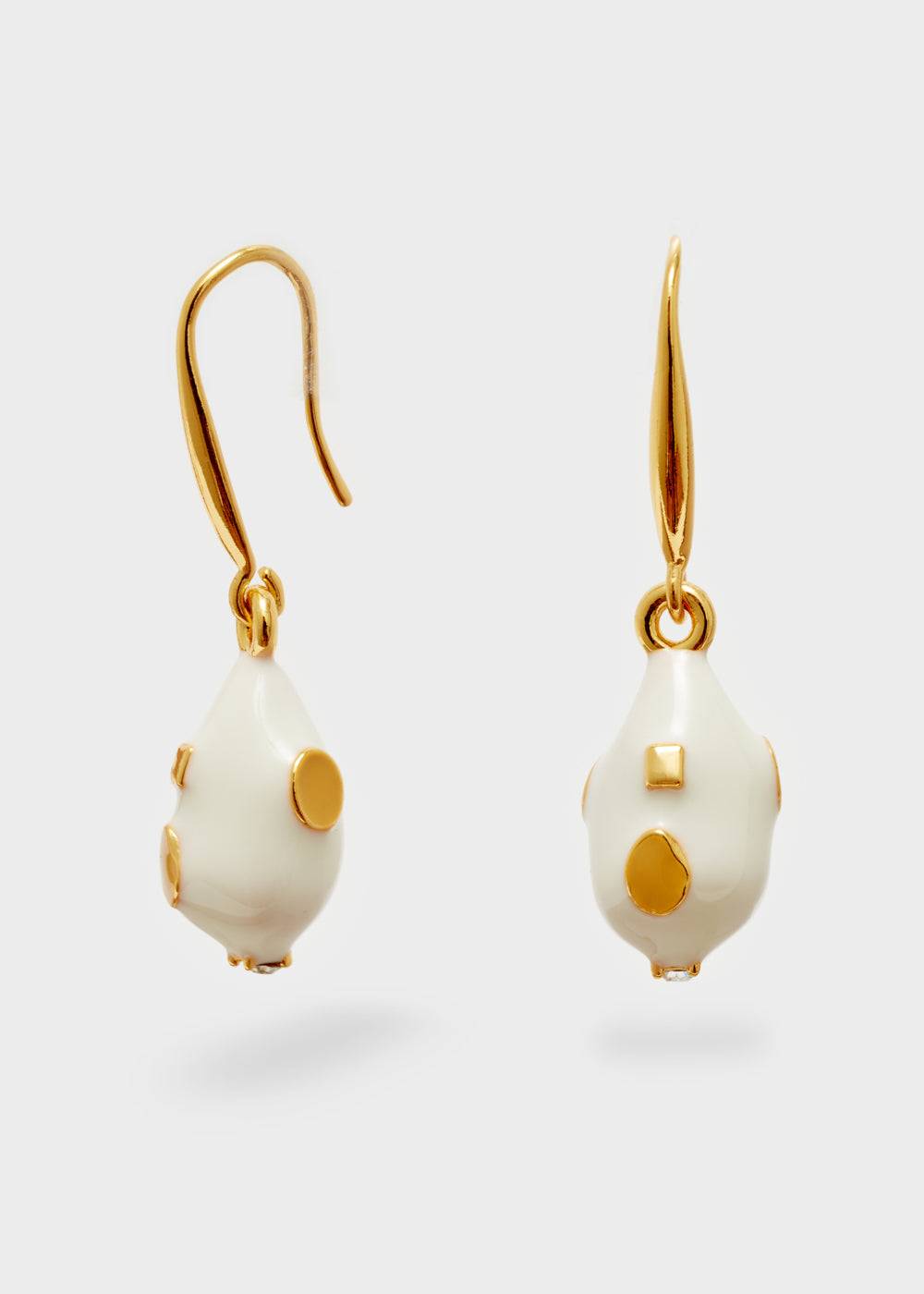 Nalí NIDIA EARRINGS W/ ENAMEL PENDANT+ COLORS Vendita Economica