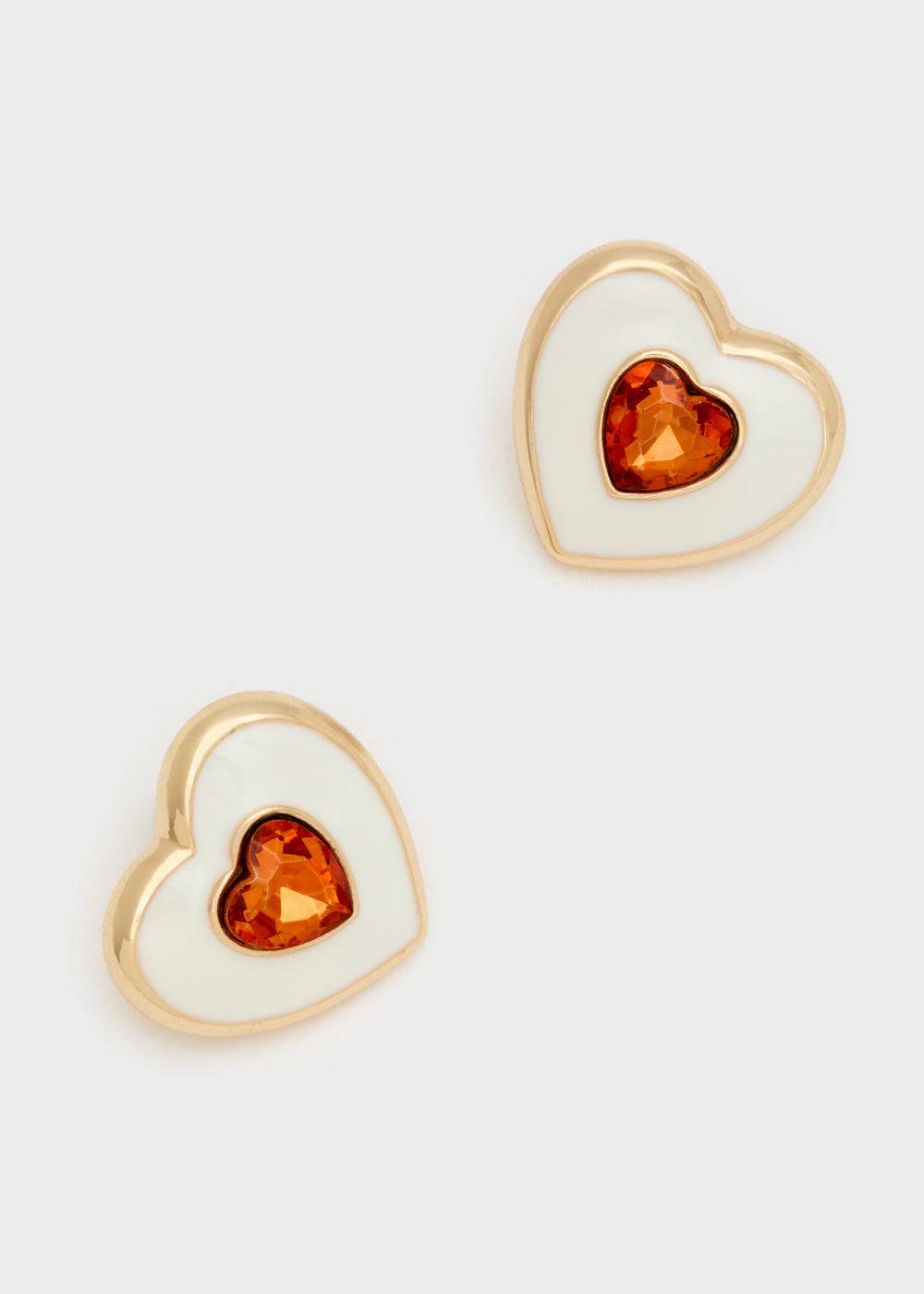 Nalí LOVELY HEART EARRINGS W/ STONE + COLORS Saldi Di Fabbrica