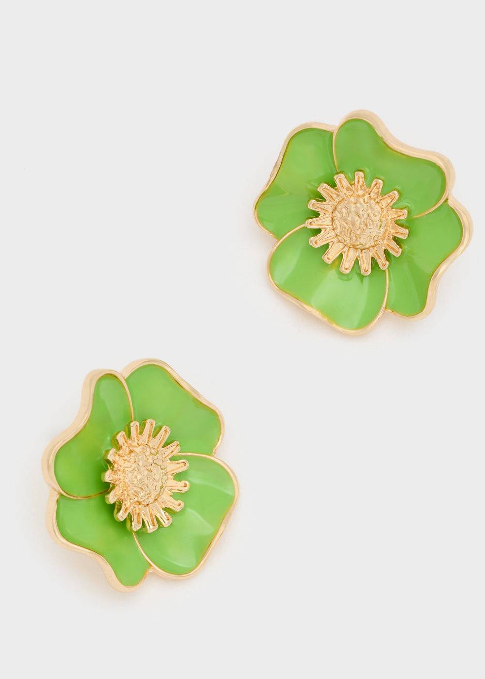 Nalí FLOWER LOBE ENAMEL EARRINGS + COLORS Sconto di tempo limitato