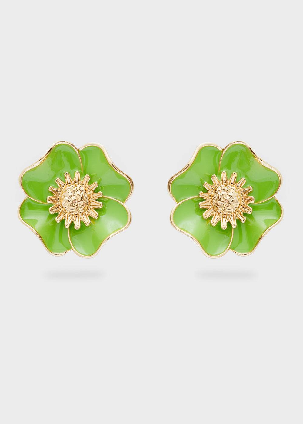 Nalí FLOWER LOBE ENAMEL EARRINGS + COLORS Sconto di tempo limitato