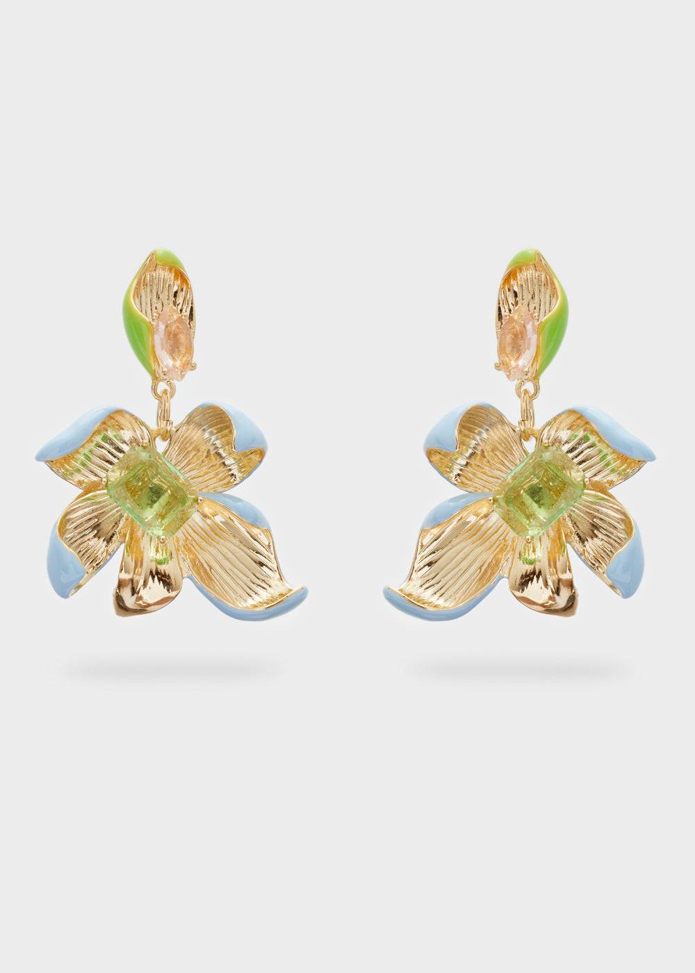 Nalí ENAMEL FLOWER EARRINGS + COLORS Nuova