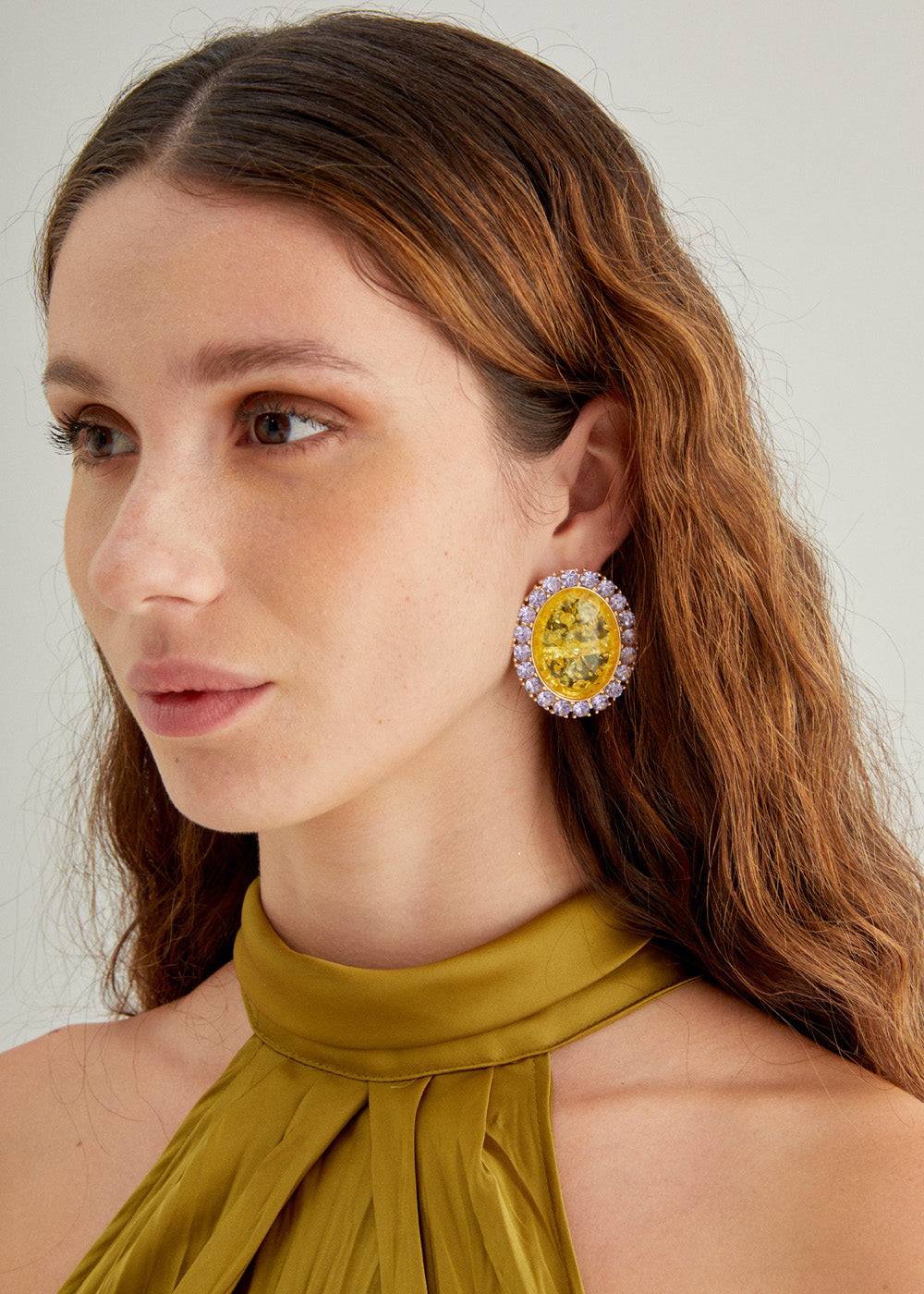 Nalí DENISE OVAL EARRINGS + COLORS Prezzo di fabbrica