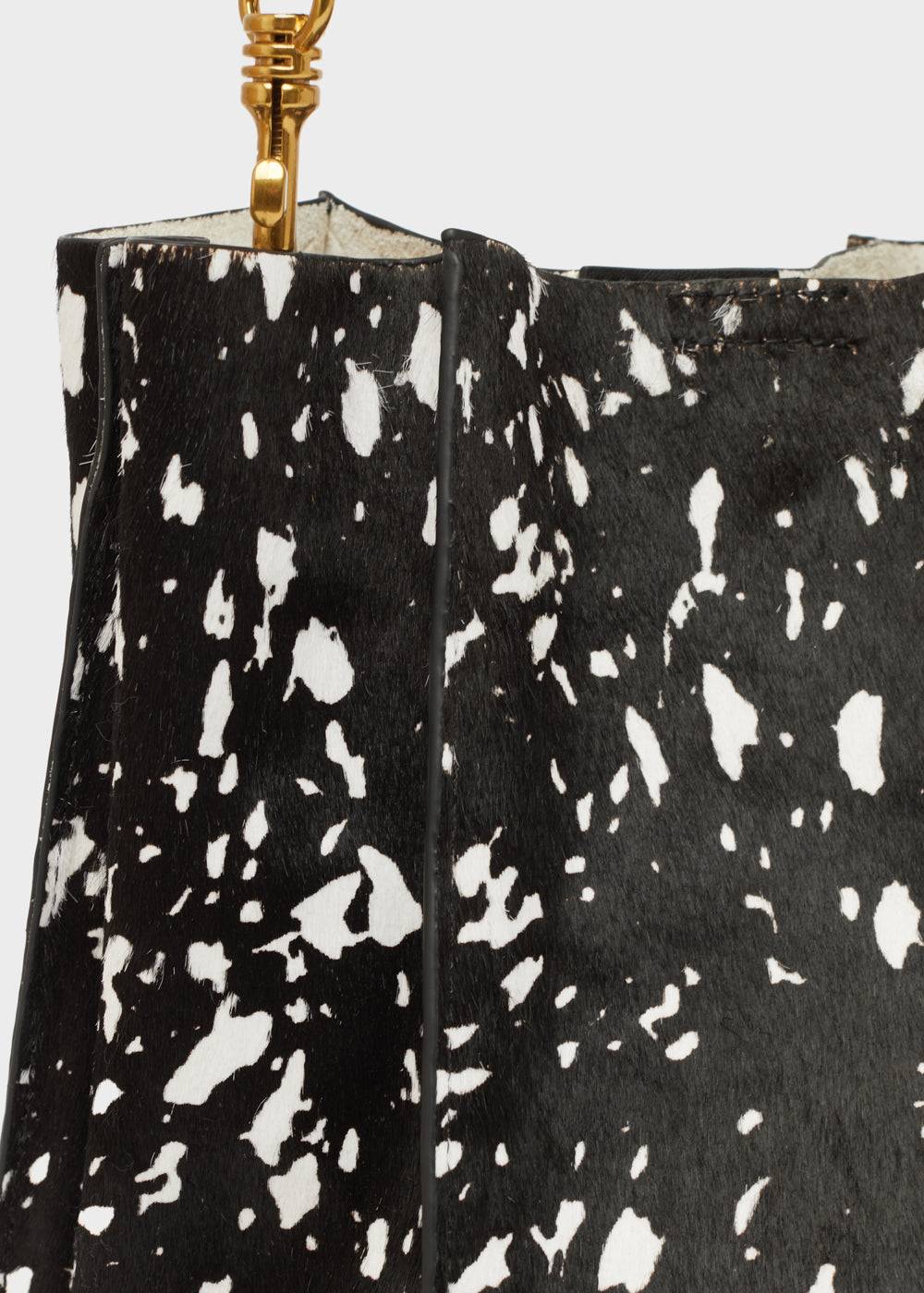 Nalí TITTI BUCKET BAG IN REAL LEATHER BLACK Italy