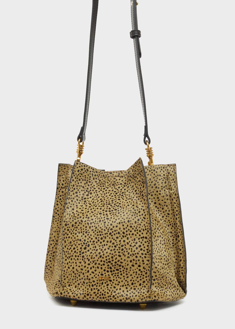Nalí TITTI BUCKET BAG IN REAL LEATHER GREEN Italia