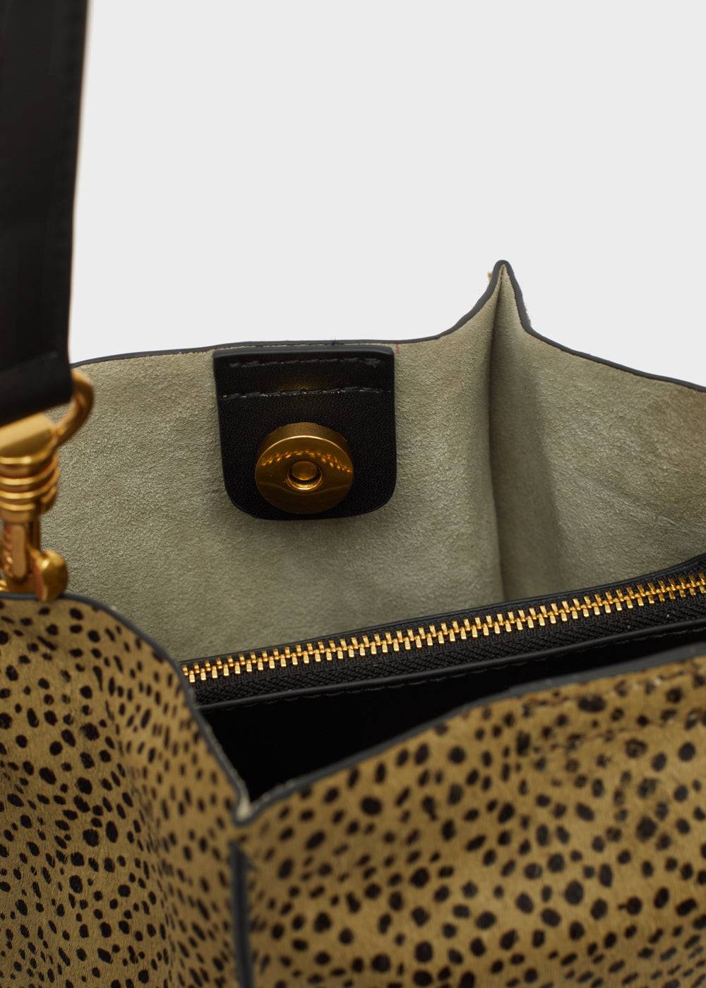 Nalí TITTI BUCKET BAG IN REAL LEATHER GREEN Italia