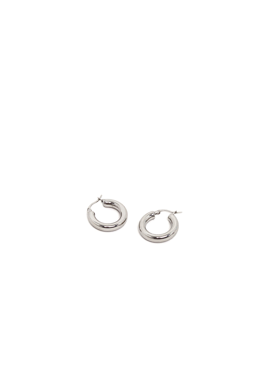 Nalí VANIA SMALL HOOP EARRINGS IN STAINLESS STEEL Nuovo