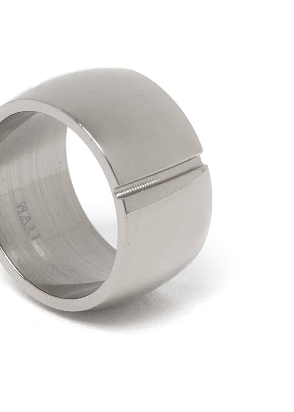 Nalí RAYA DOUBLE RIGID RING IN SILVER STAINLESS STEEL Economico