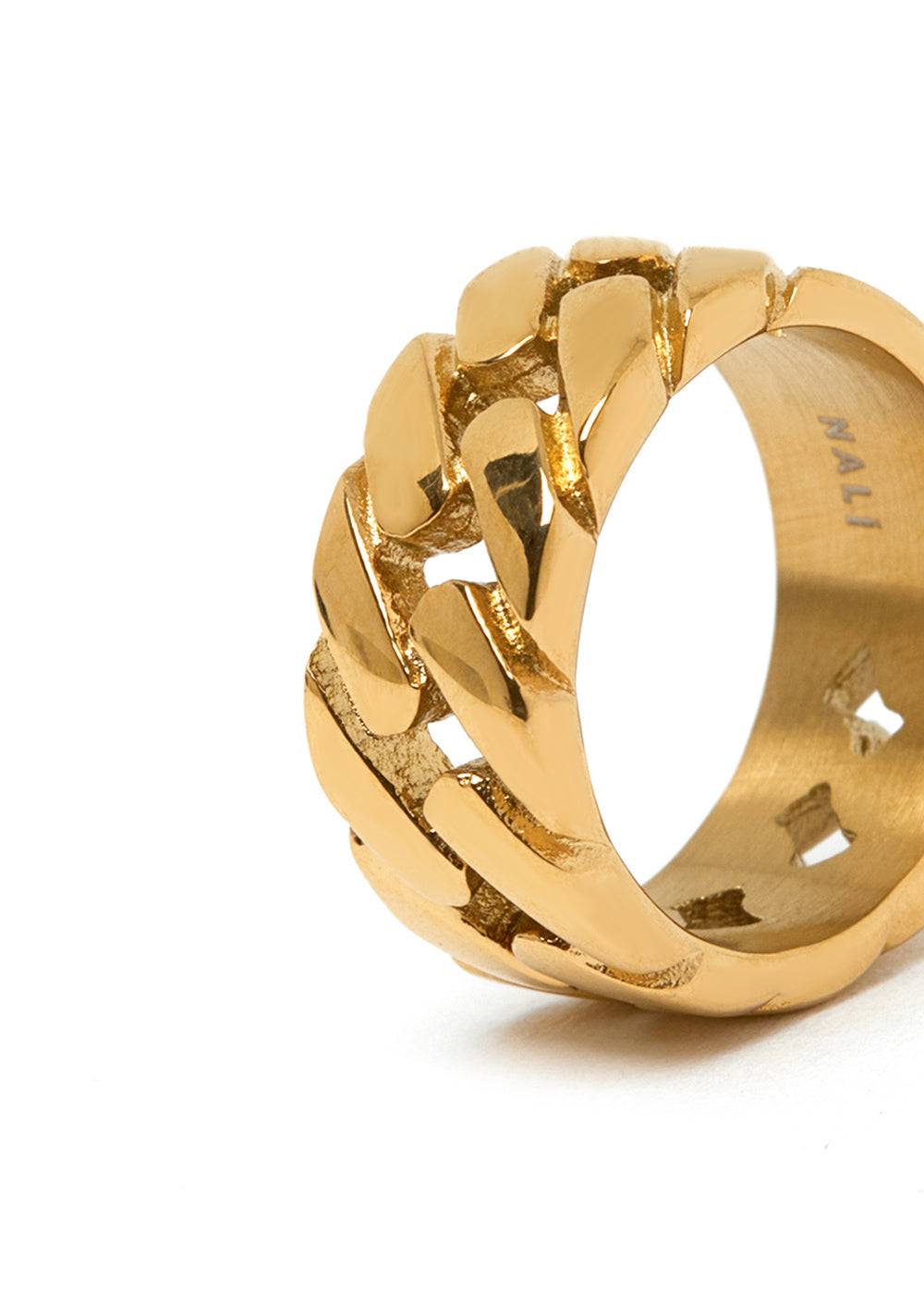 Nalí JACKIE BRAIDED RING IN GOLD STAINLESS STEEL Online