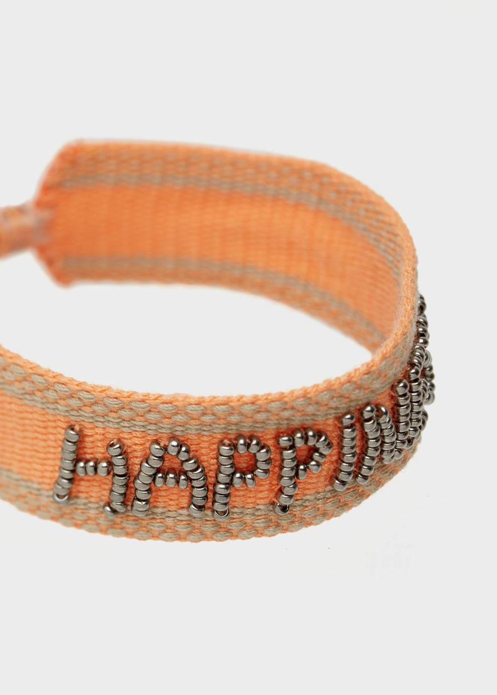 Nalí GIOIA FABRIC BRACELET WITH BEADS ORANGE Italia
