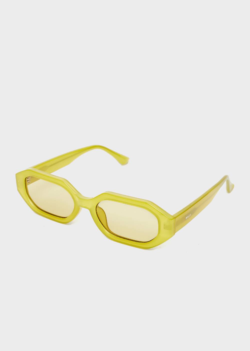 Nalí FLAVIA RECTANGULAR LIME GREEN SUNGLASSES 2025