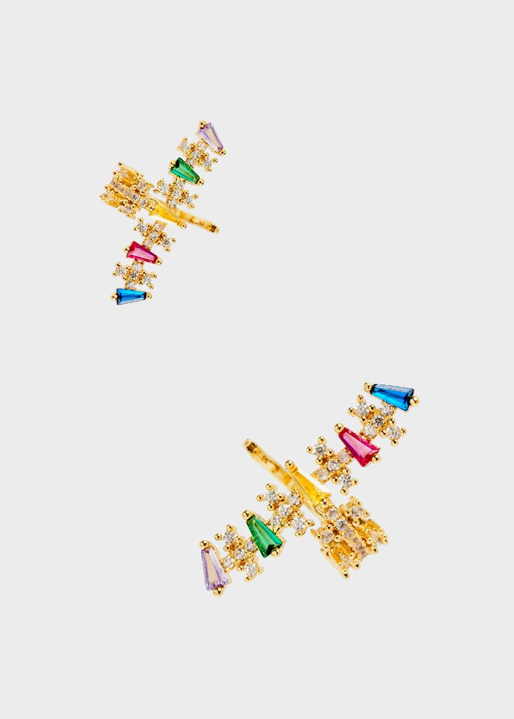 Nalí 14K GOLD PLATED EARCUFF SET WITH ZIRCONS Nuovo