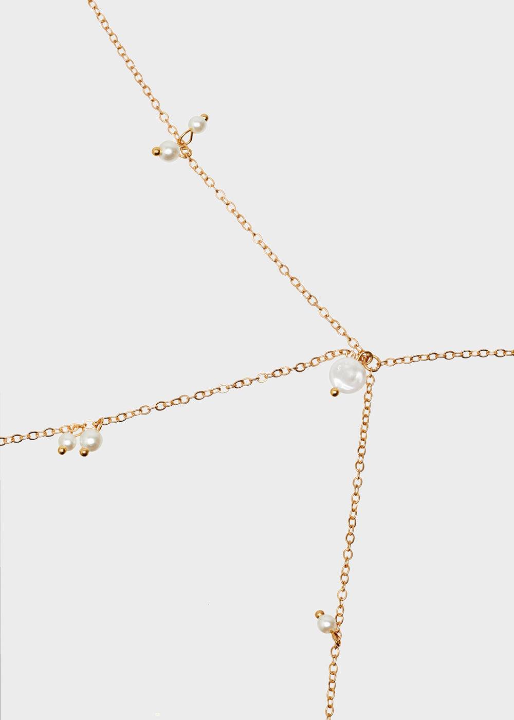 Nalí BODY CHAIN WITH PEARLS Vendita