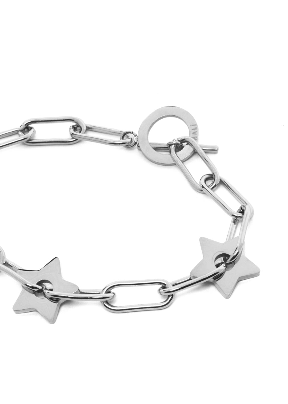 Nalí SILVI SILVER CHAIN STARS BRACELET STAIN. STEEL Spedizione Gratuita
