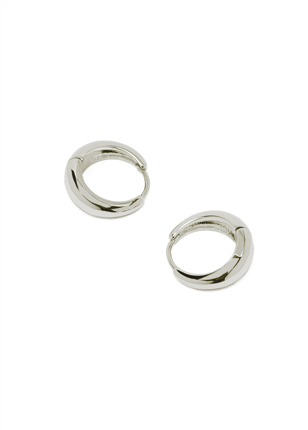 Nalí IVY SMALL SILVER HOOP EARRINGS STAIN. STEEL Promozione Limitata
