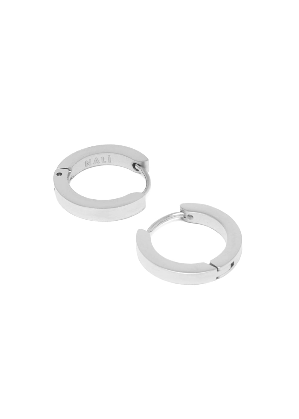 Nalí POLLY SILVER SMALL HOOP EARRINGS STAIN. STEEL 50% di sconto per tempo limitato