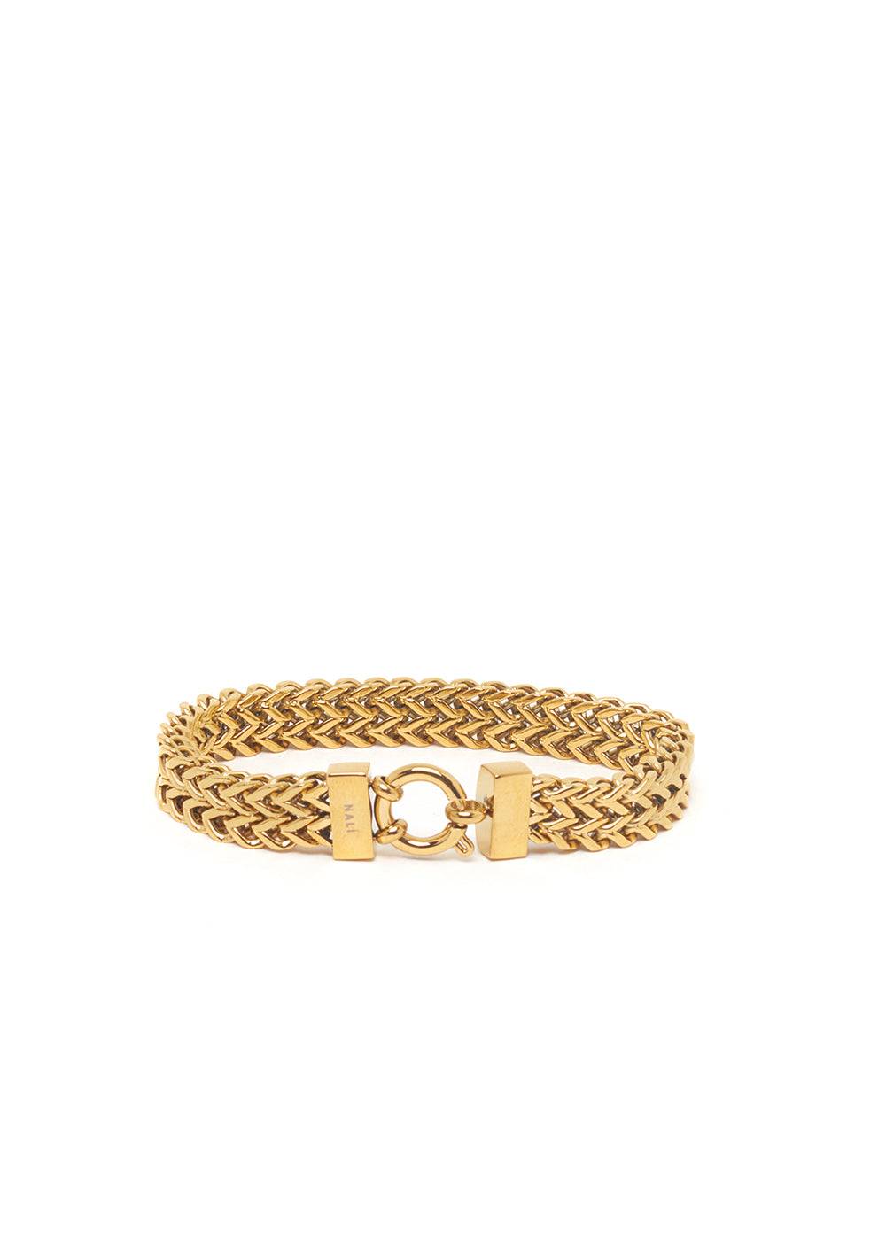 Nalí JULIETTE BRAIDED BRACELET IN GOLD STAINLESS STEEL Convenienza