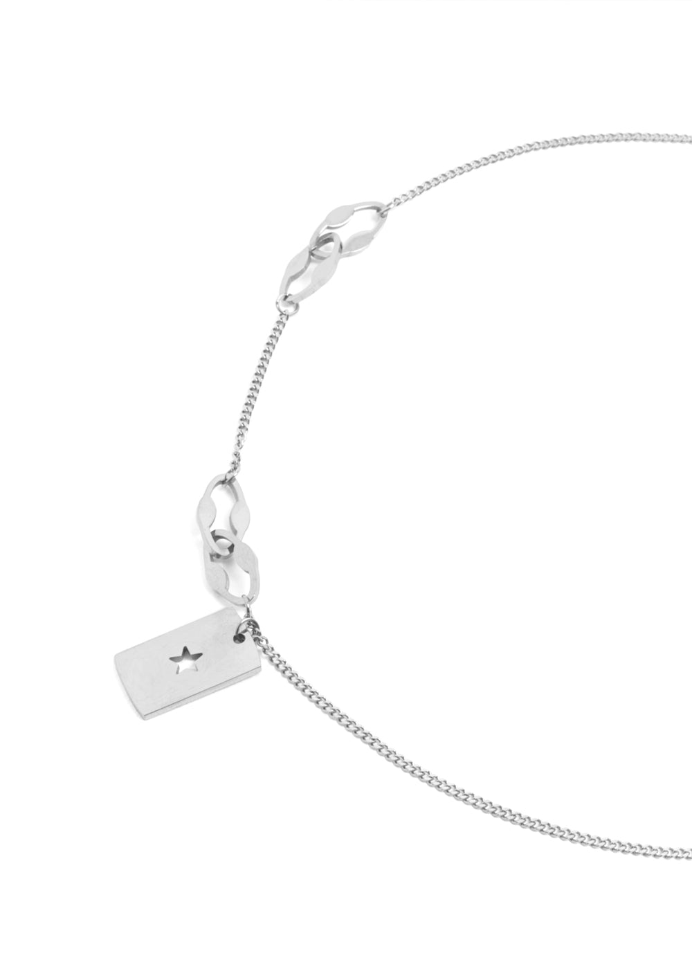 Nalí MEDAL STAINLESS STEEL NECKLACE WITH SILVER STAR Pezzi Unici
