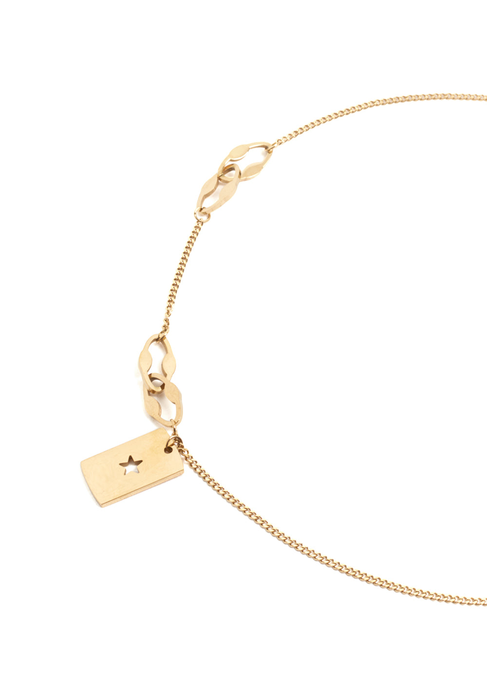 Nalí MEDAL STAINLESS STEEL NECKLACE WITH GOLD STAR Qualità Garantita