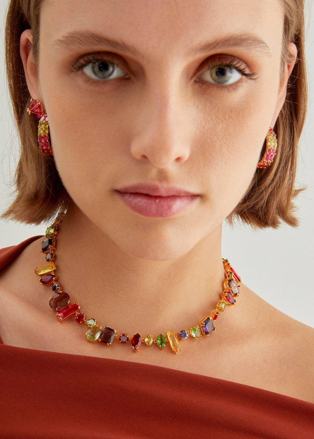 Nalí FRANCINE NECKLACE W/ STONES + COLORS Fino Al -60%