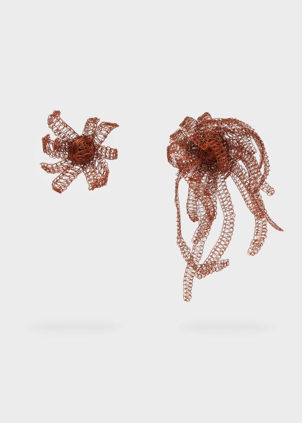 Nalí FLOWER EARRINGS IN COPPER WIRE + COLORS Outlet