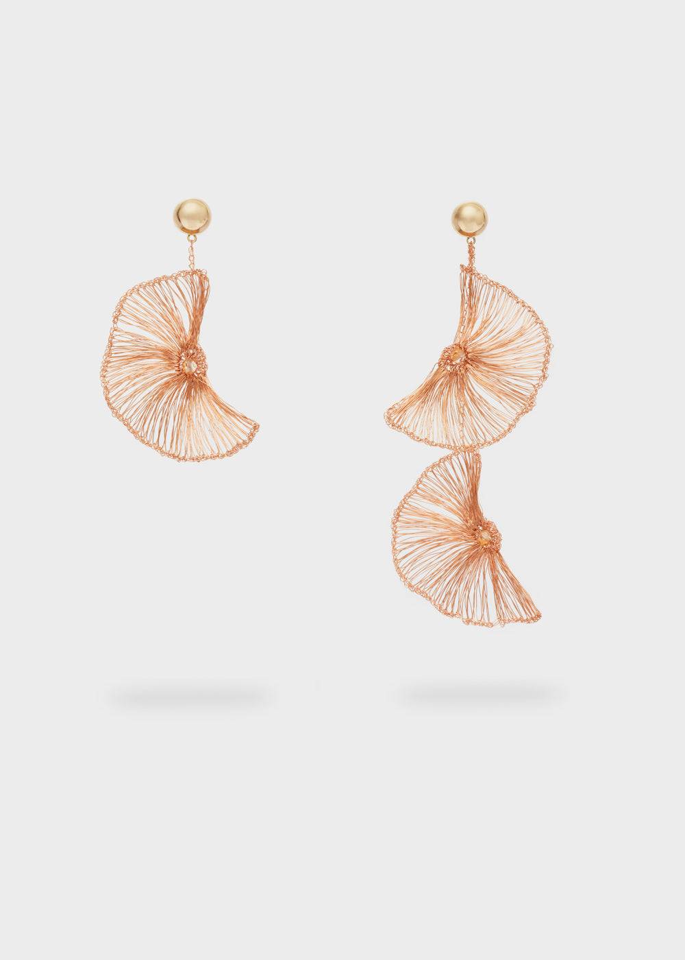 Nalí FLOWER EARRINGS IN COPPER WIRE + COLORS Outlet