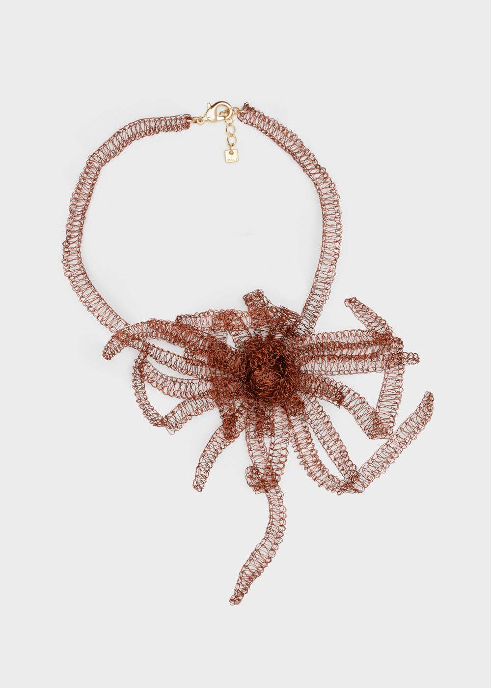 Nalí FLOWER NECKLACE IN COPPER WIRE + COLORS Saldi
