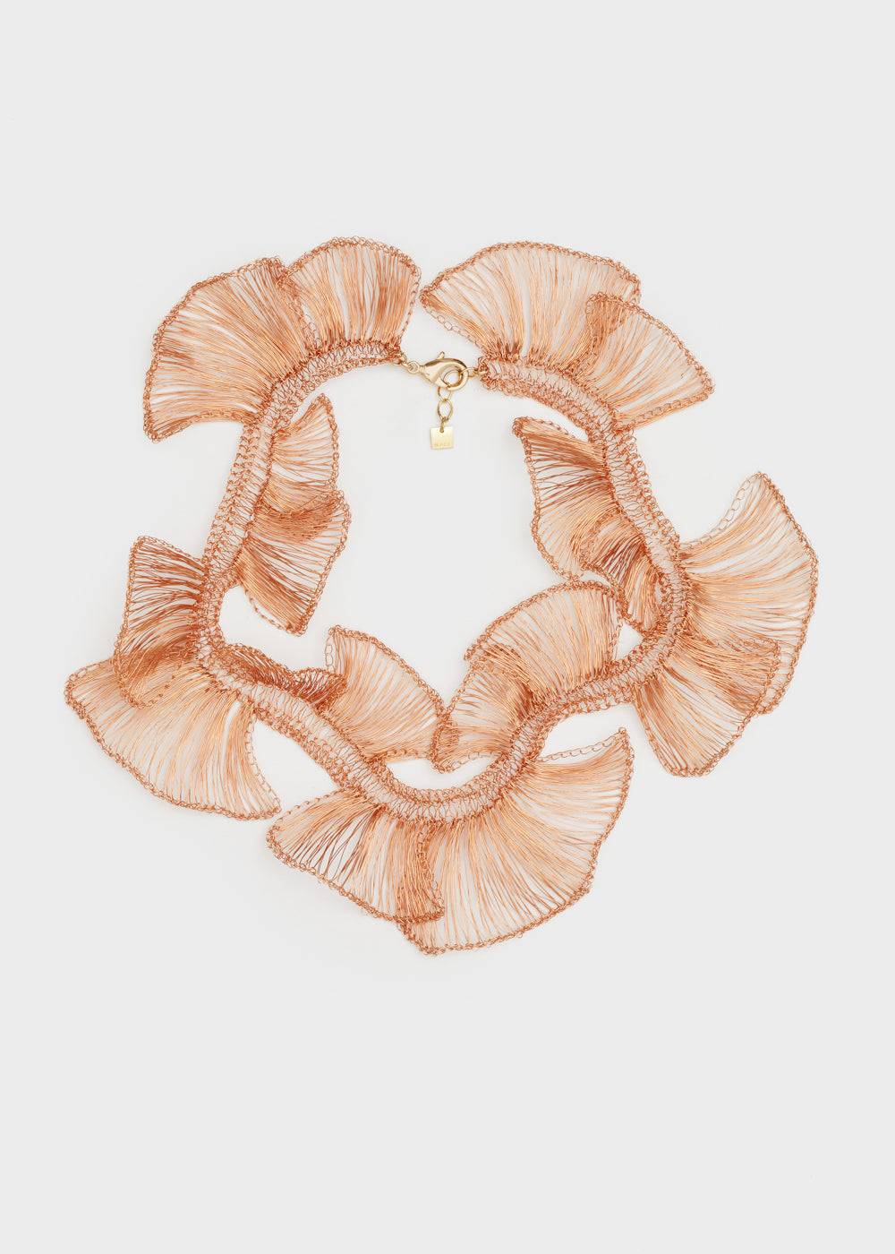 Nalí LEAF NECKLACE IN COPPER WIRE + COLORS Offerte