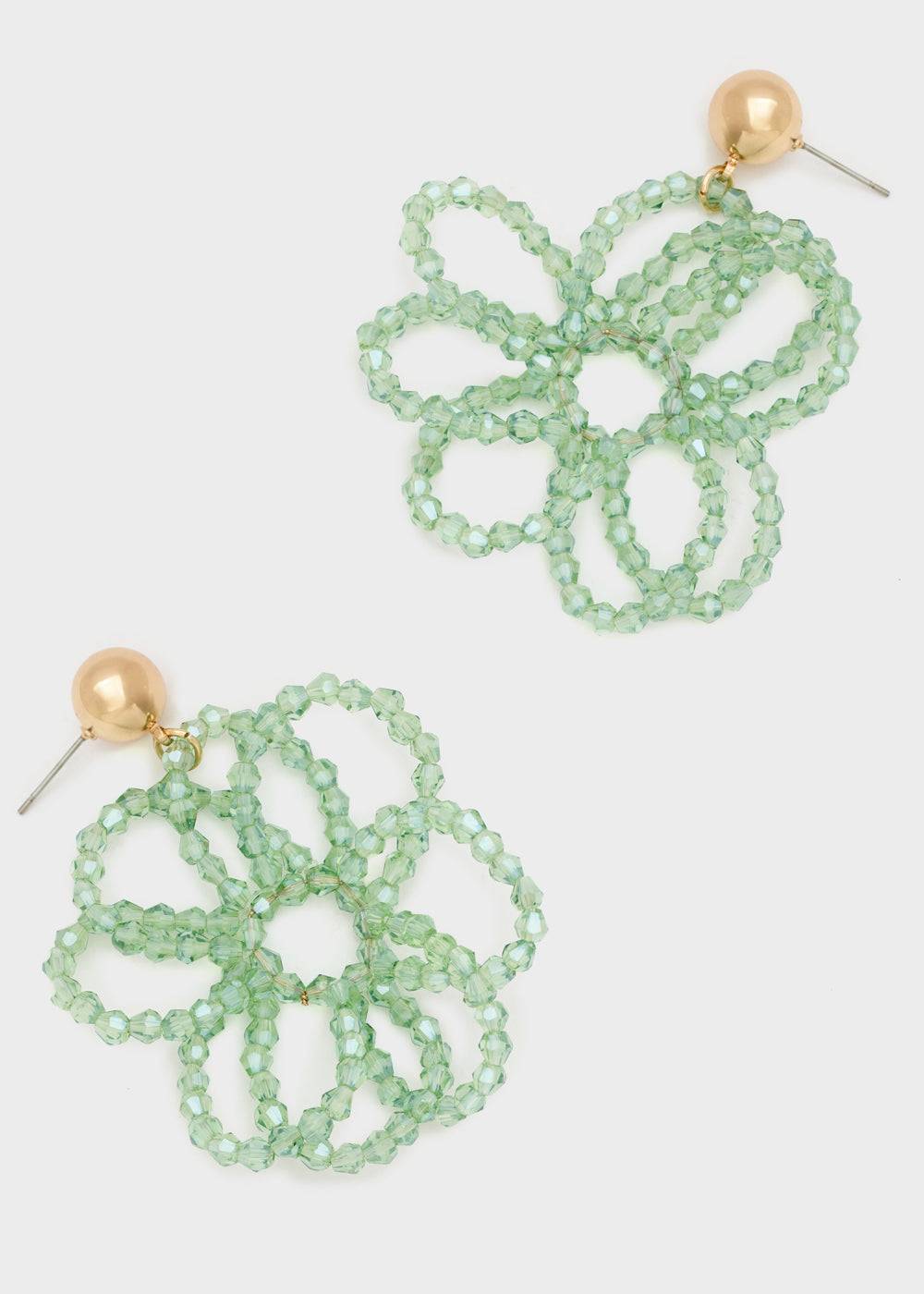 Nalí PETAL EARRINGS W/ BEADS + COLORS Vendita Calda