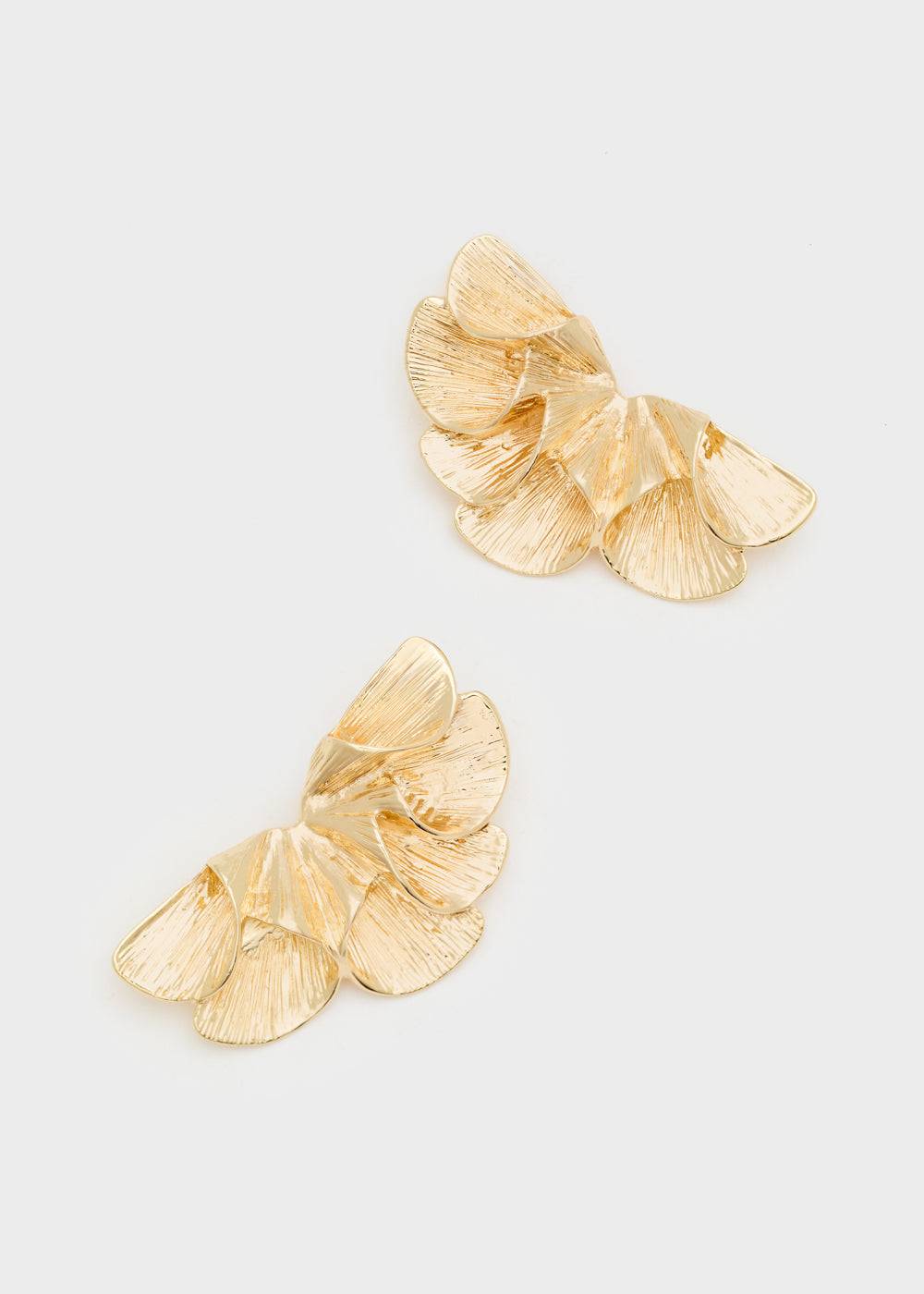 Nalí LOBE OVER. EARRINGS GOLD PLISSE Sconto di tempo limitato