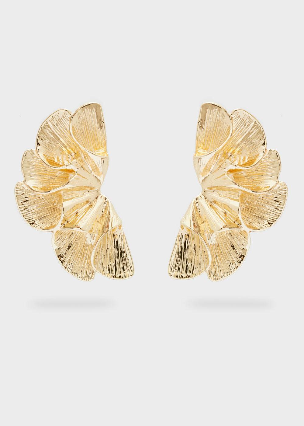 Nalí LOBE OVER. EARRINGS GOLD PLISSE Sconto di tempo limitato